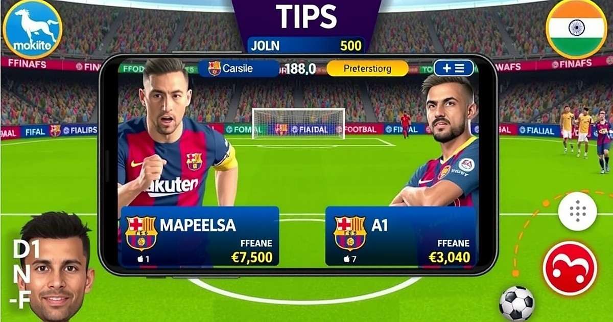 FIFA Mobile Football Gameplay with Indian players